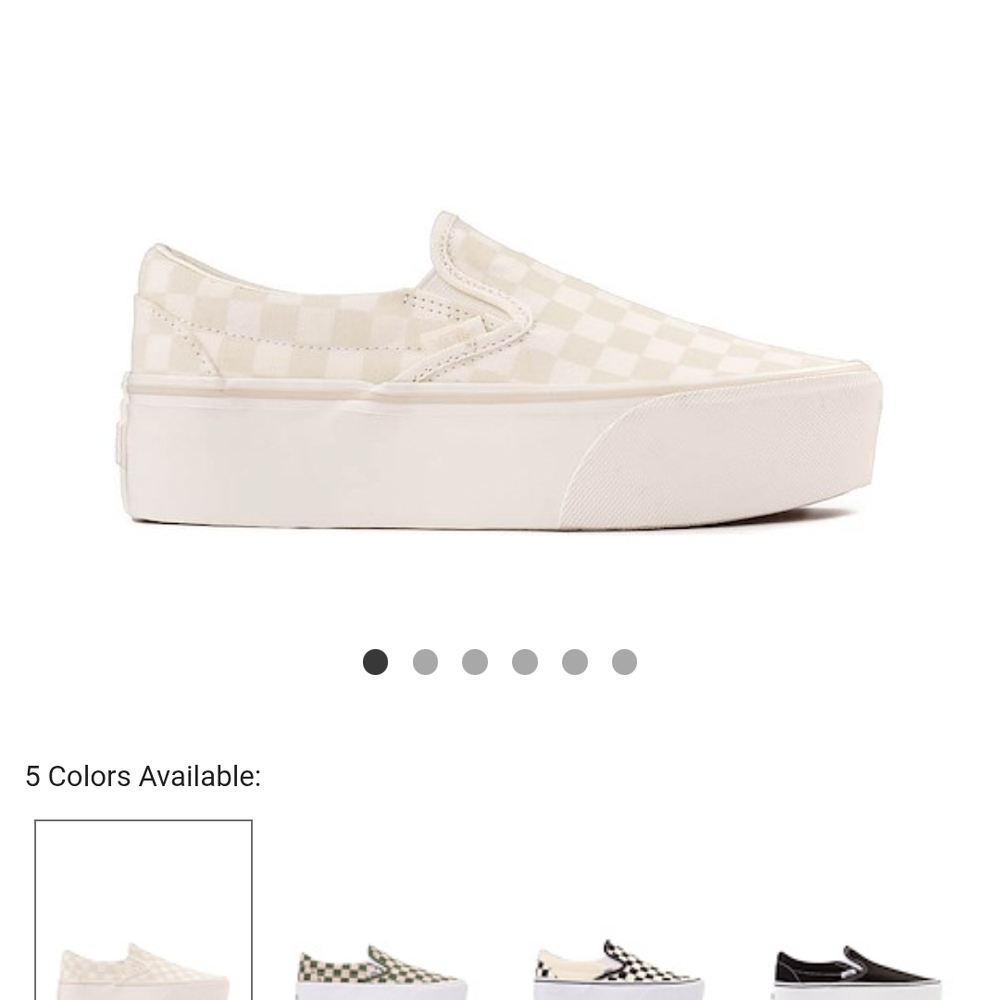 Vans White Checkered Stackform Slip-On - image 2